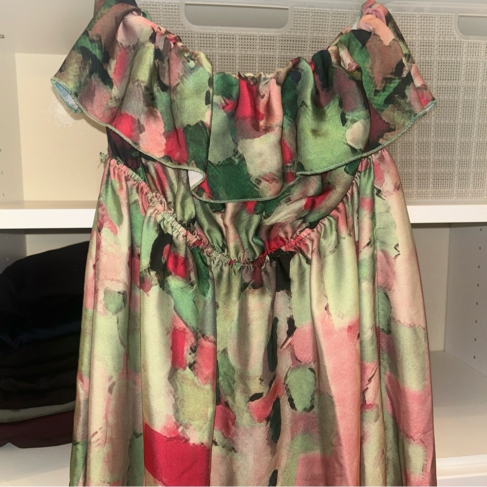 Forever 21+ 2X Satin Strapless Dress